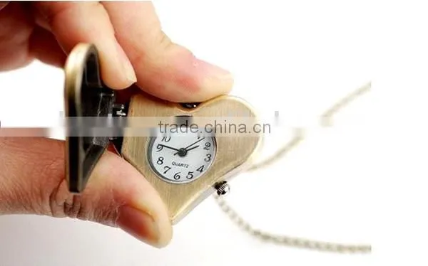 Retro necklace watch happy branded necklace watch quartz necklace watch