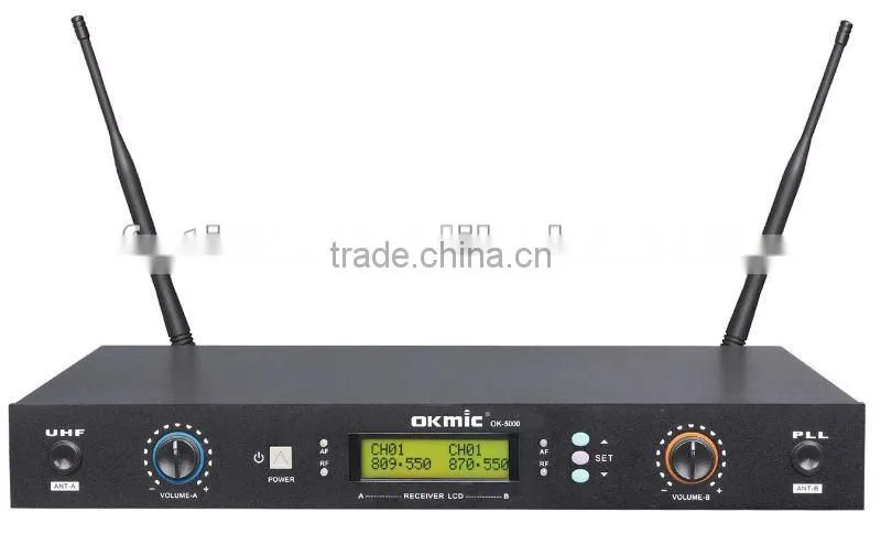 OK-5000 Dual Channels/UHF PLL 32/99 channels UHFmicrophone