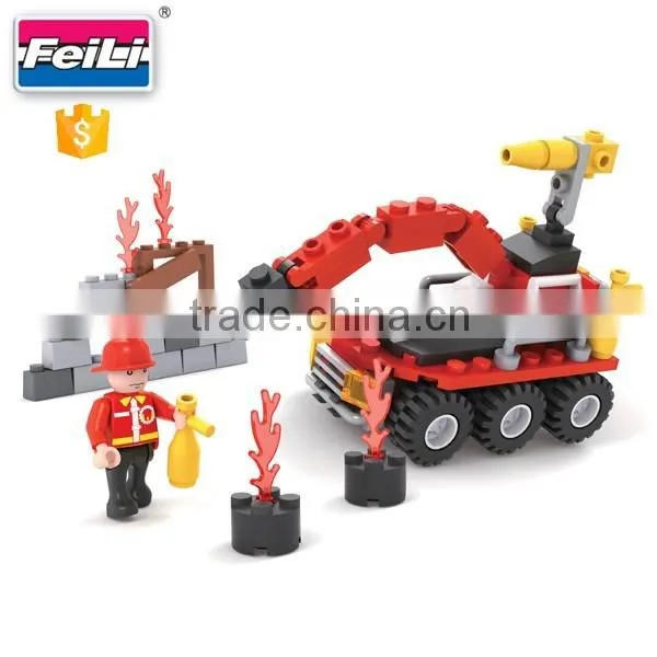 COGO fire fighter blocks 3 in 1 with 111pcs plastic building blocks for kids