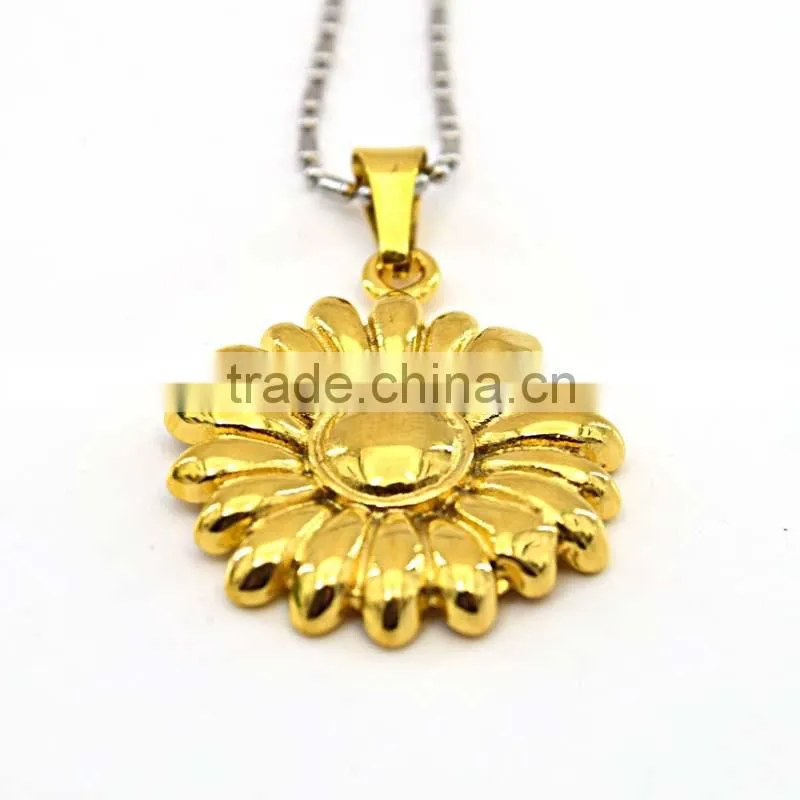 China Jewelry Wholesale Artificial Flowers Custom Pendant Gold