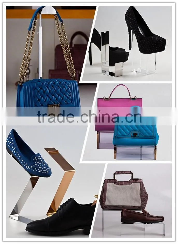 Retro furniture interior design wall mounted display rack for ladies high heel shoes