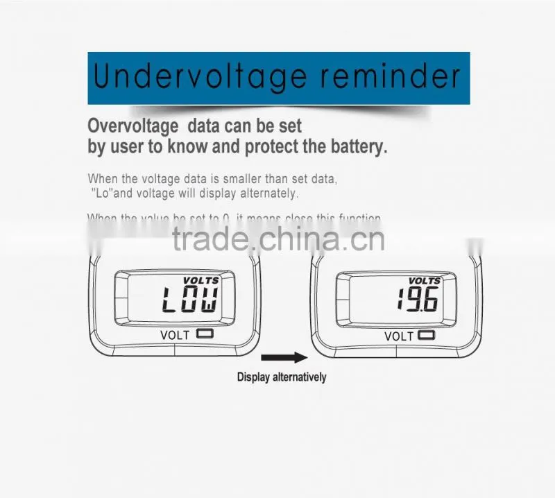 Waterproof Digital Voltage meter gauge voltmeter for tractor cultivator ATV CHAINSAW sprayer boat compressor