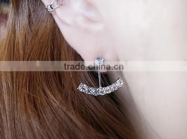 Elegant rhinestone Bridal Earrings Crystal Simple Earrings Anchor Earrings