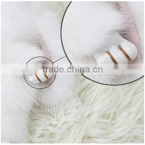 rabbit fur Baby Animal Nursery Doll Toys Home Decoration Pendant Hanging Ornements Christmas Gifts For Children