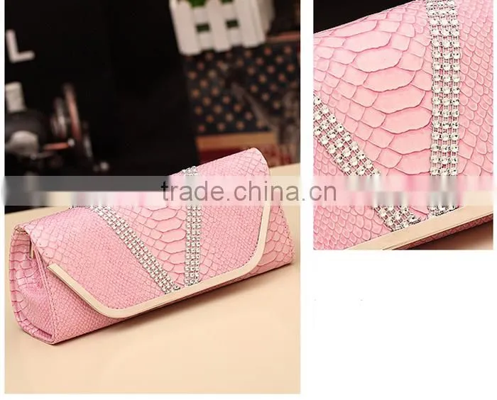 European america fashion evening bag for girl with crystal stone