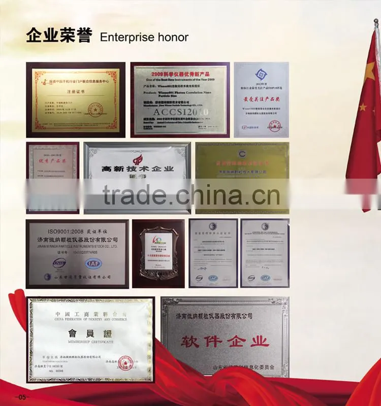 CE FDA certified Winner 2005B laboratory Cosmetic Pigment particle size analyzer with high accuracy