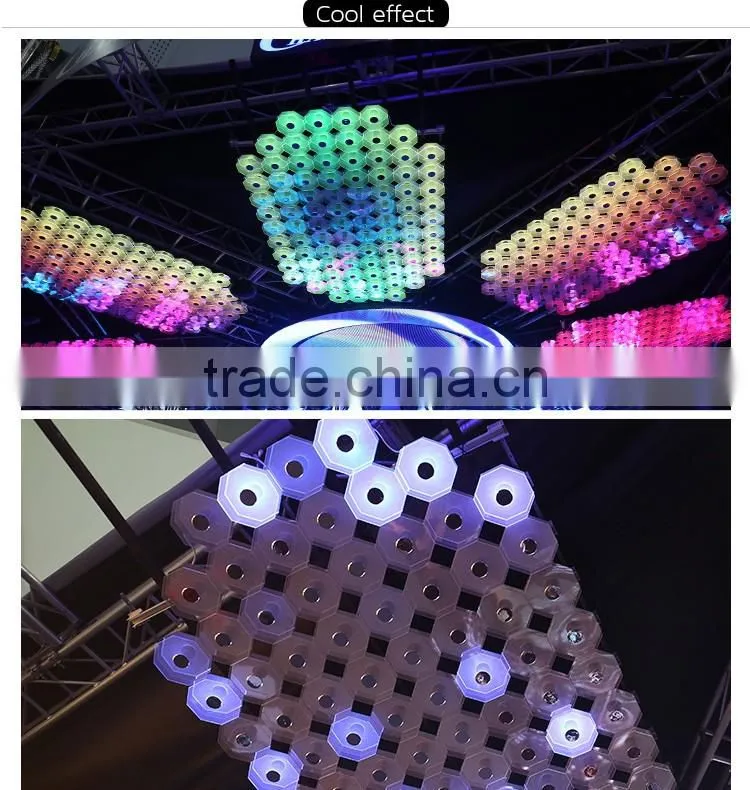 2016 new hexagon smd5050 light weight led 3d crystal light