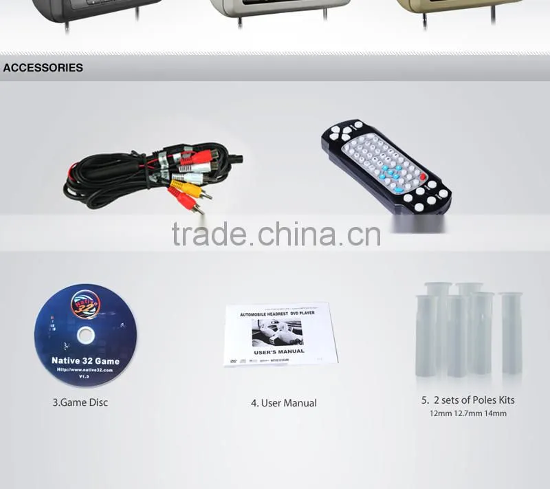 10.1 inch car Headrest DVD with HDMI and wireless display