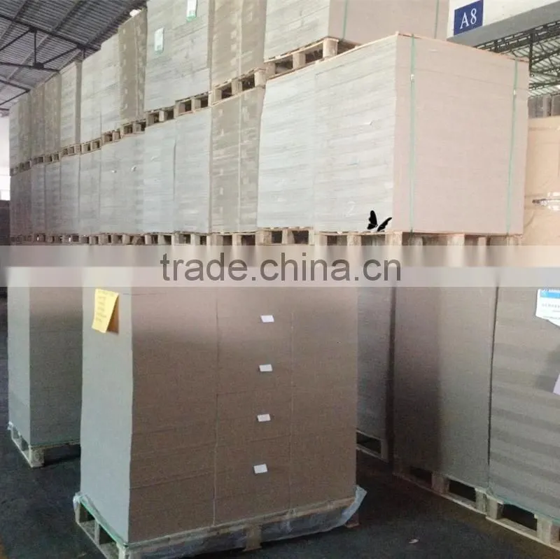 Uncoated mixed pulp 2mm Laminated duplex board with white back/230g,250g grey paper with white back