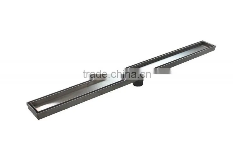 stainless shower drain with side outlet / channel drain