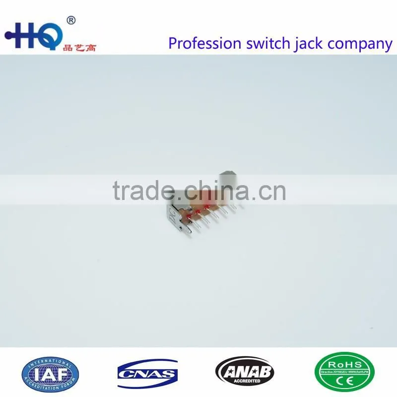 Affordable price vertical slide switches, 1p4t slide switches, slide switch 4 positions, SS-14D01