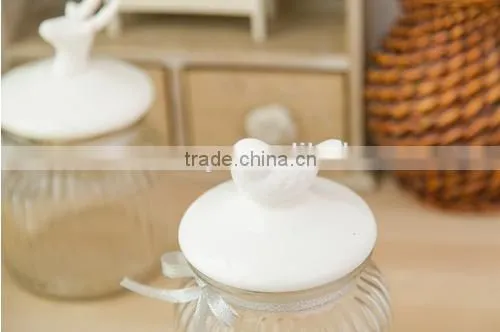 Glass storage glass canister jars for dried fruit flower tea / glass tea tin / glass pot