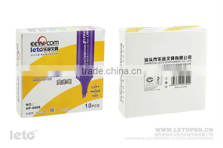 Highlighter Maker Fluorescent Pen with Chisel Nib HP-6608