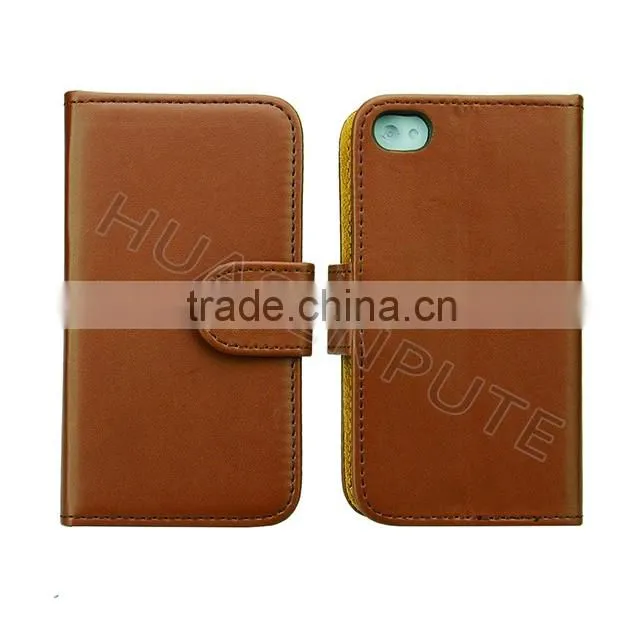 China Supplier High quality Flip Wallet Leather Case For iPhone4/4S