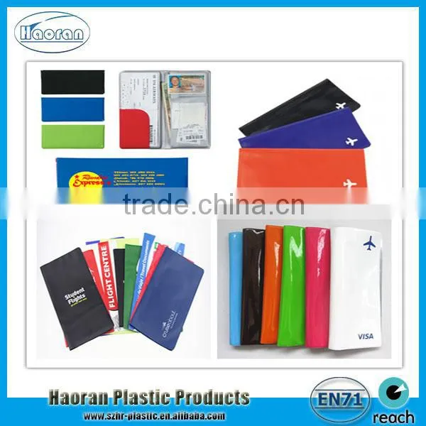 China supply Plastic Vinyl Travel Ticket Wallet Cover OEM