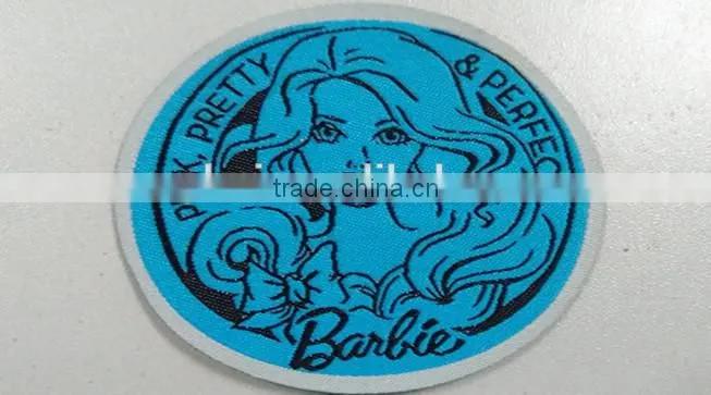2015 China manufacturer factory custom black woven patch for garment