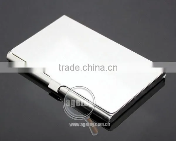 High Polished Mirror Effect Stainless Steel Blank Silver Metal Credit Card Holder