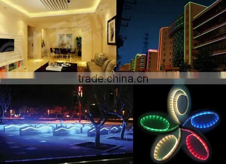 5050 rgb led strip light kit with remote controller and adapter