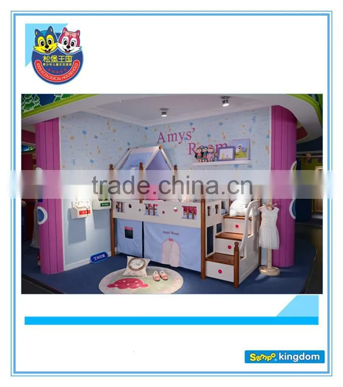China Furniture Factory Children Loft Bed With Tent