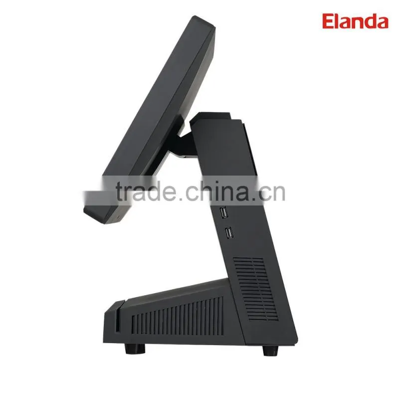 15'' Good quality all in one touch pos machine with thermal printer for retaurant