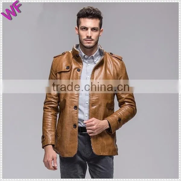 Custom Hight Quality European Mens Genuine Leather Jacket