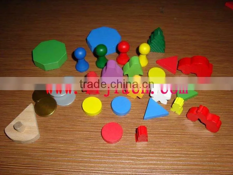 Pig wood game pieces
