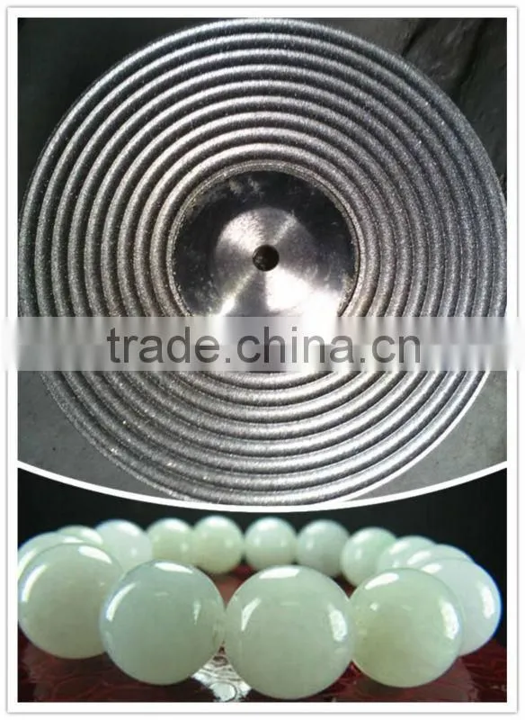 Electroplated diamond grinding plate for jade bead making