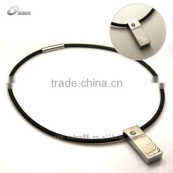SOBON pure titanium pendant fashion health energy germanium anion statement necklace