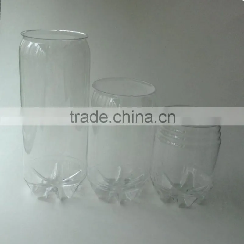 250ml empty clear plastic fruit juice glass bottle