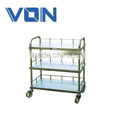 FC-17 Stainless steel Medical equipment hospital crash cart medical trolley