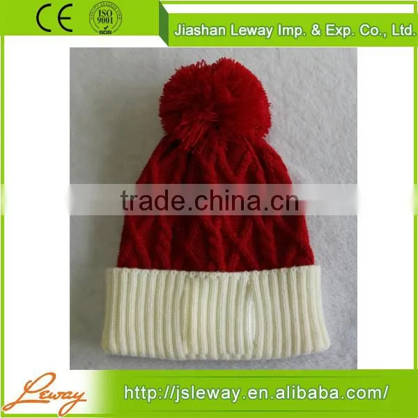 Hot china products wholesale custom pom beanie