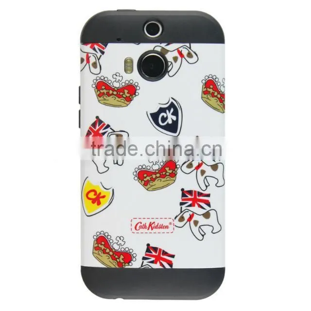 New print hybrid phone Case for HTC one M8