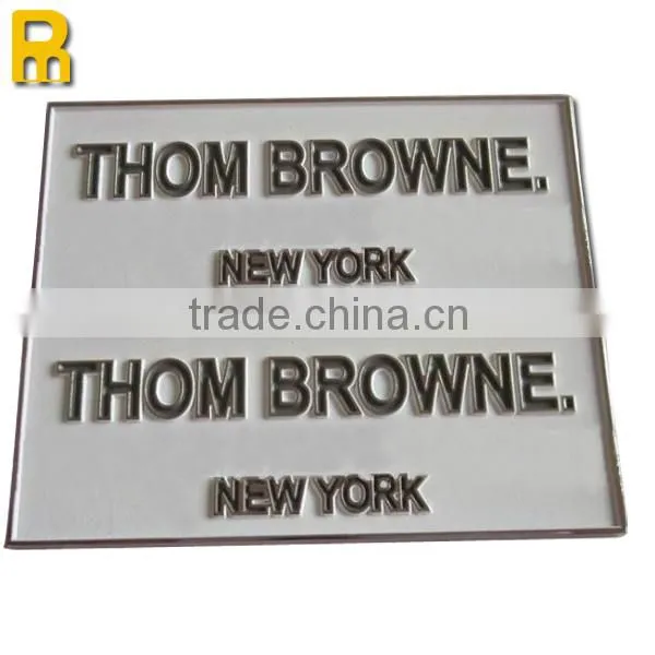 2015 New arrival stainless steel plate lables with adhensive backside