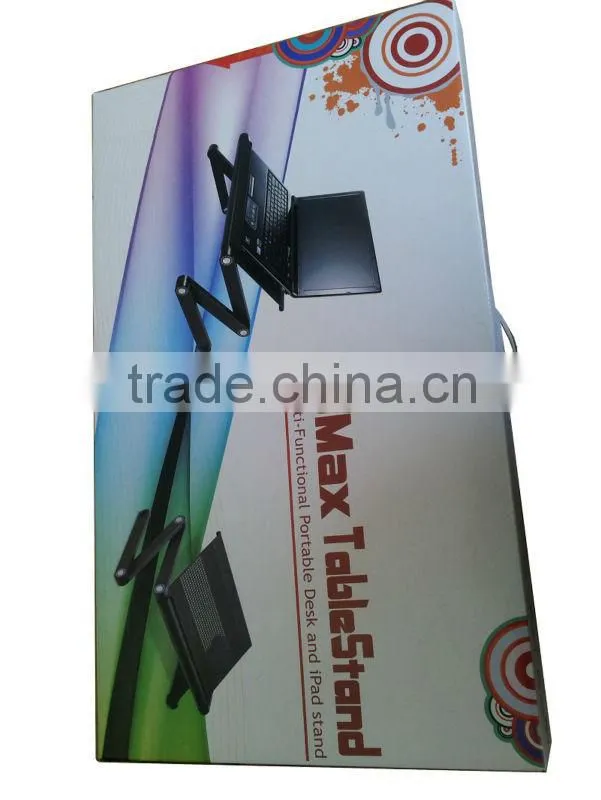 Good quality metal adjustable height folding table, children desks, laptop folding table