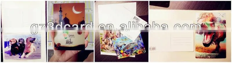 Custom 3d lenticular post cards for gifts & premiums