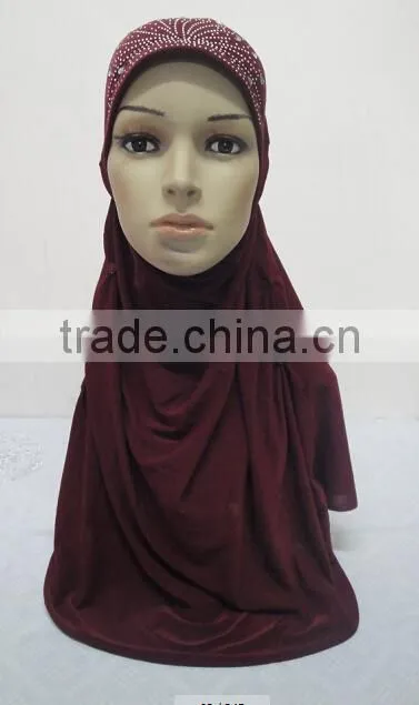 H293 latest muslim hijab with buttons,muslim scarf
