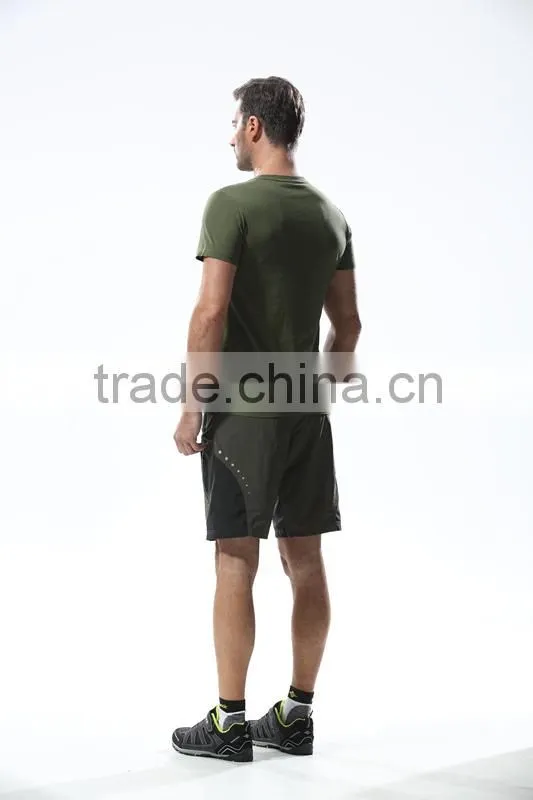 100% polyester dry fit fashion short sleeve custom mens running t shirt in stock