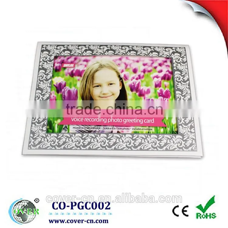 Insertable photos recordable greeting card