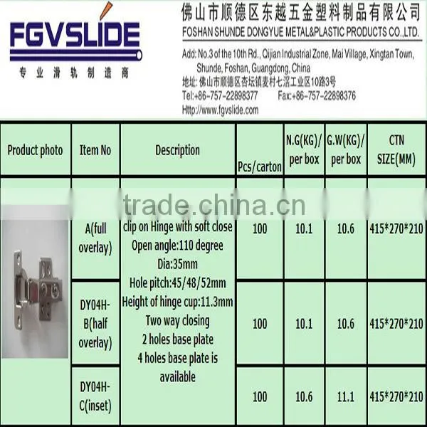 hydraulic hot sale cabinet hardware hinges