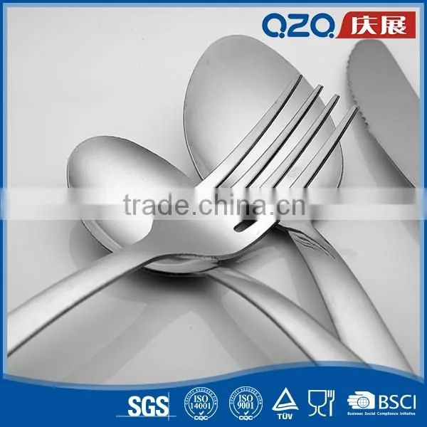 Modern look hand polish OEM stainless steel flatware service for 8