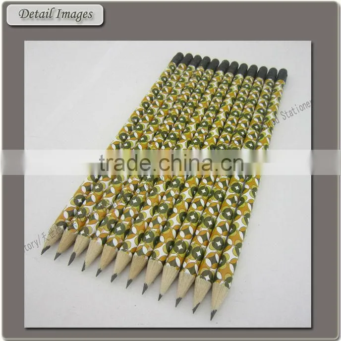 7 Inches Custom Printed HB Pencil With Black Eraser