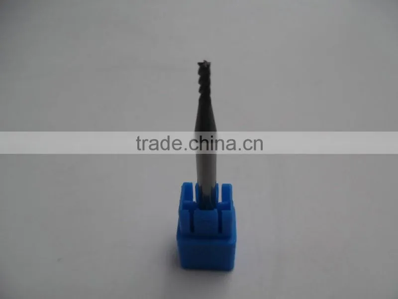 2mm cutting dia 4 flutes HRC65 china cnc solid carbide end mill cutter for steel