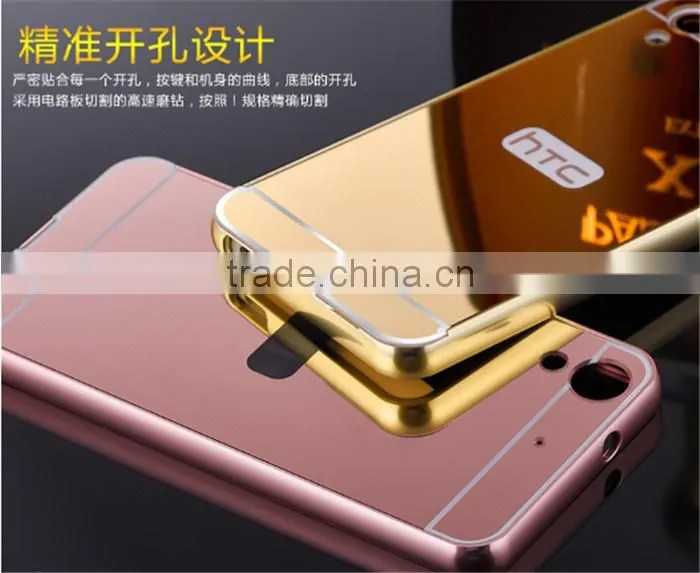 2016 High Quality Luxury Aluminium Mirror Cover Mobile Phone Custom Case For HTC Desire 826
