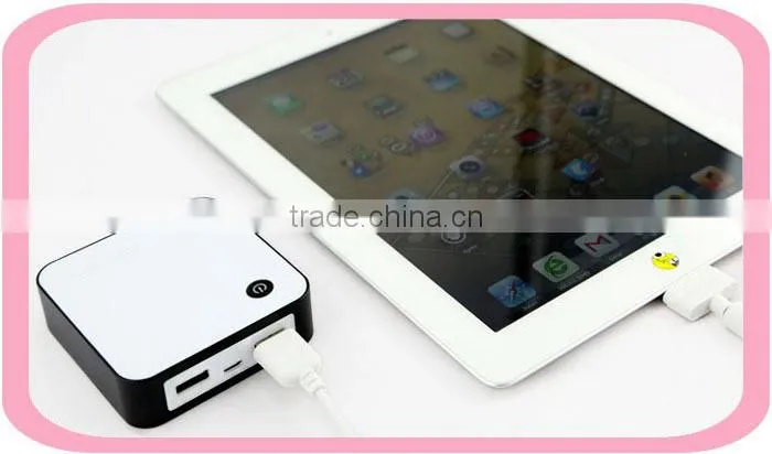 8800mah 2 usb output square power bank with digital indicator