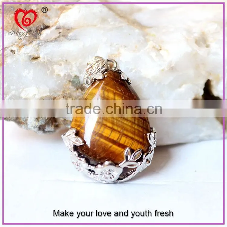 2016 fancy design drop quartz jewelry new coming drop necklace natural stone water drop pendant