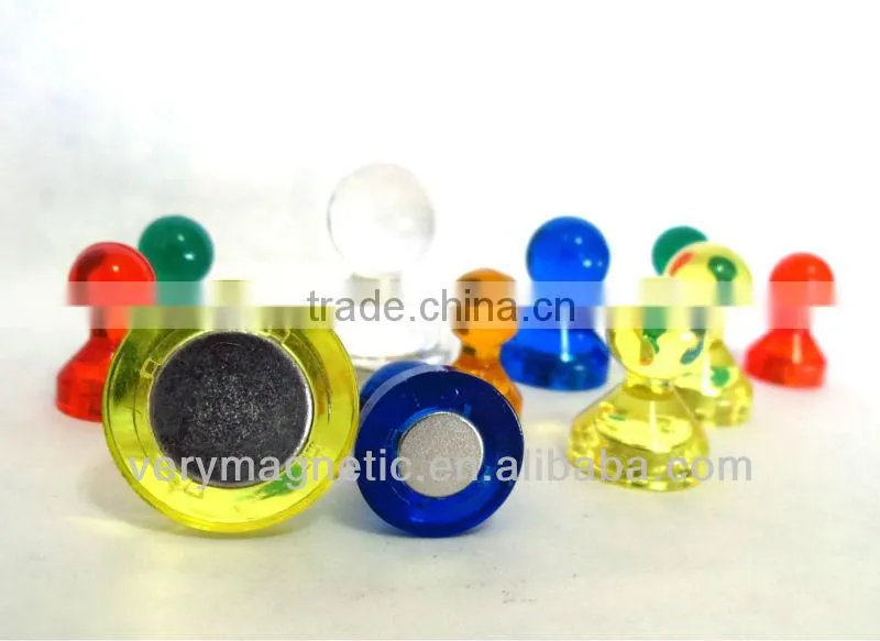 Magnetic Office Stationary Whiteboard PushPins With Transparent Color