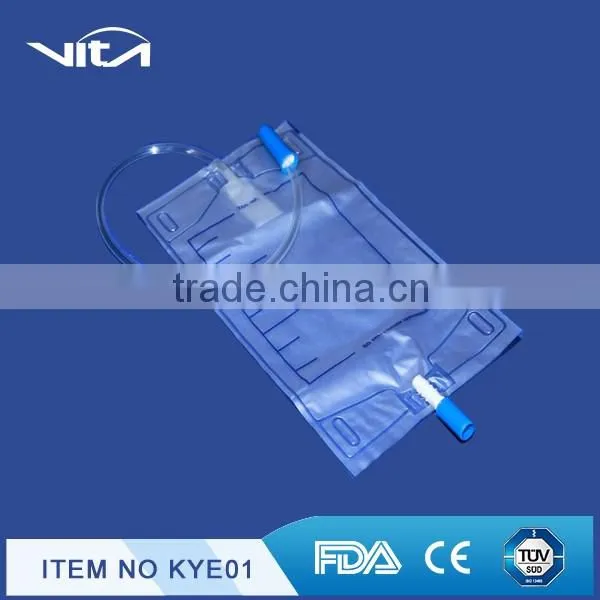 Urine leg bag with PVC