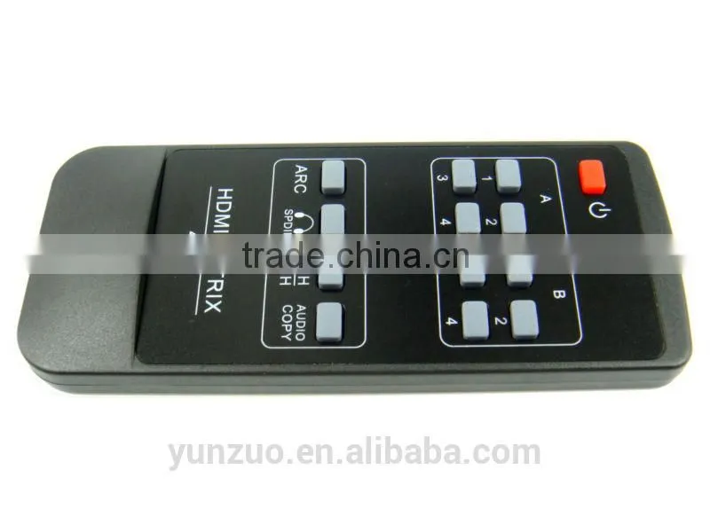 4 input 2 output matrix switcher with SPDIF R/L RCA audio and IR control