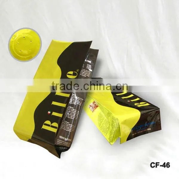 back center sealed coffee bag 500g