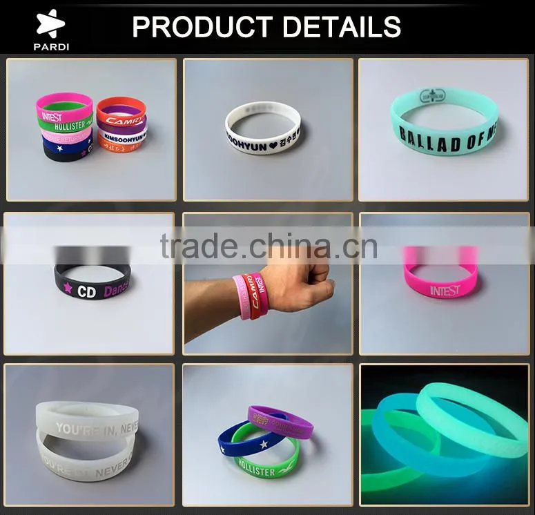 Custom silicon bracelet rubber band bracelet